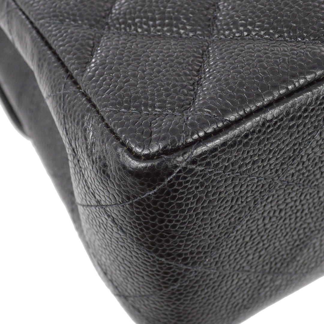 Top Quality Chanel Black Caviar Jumbo Classic Flap Shoulder Bag