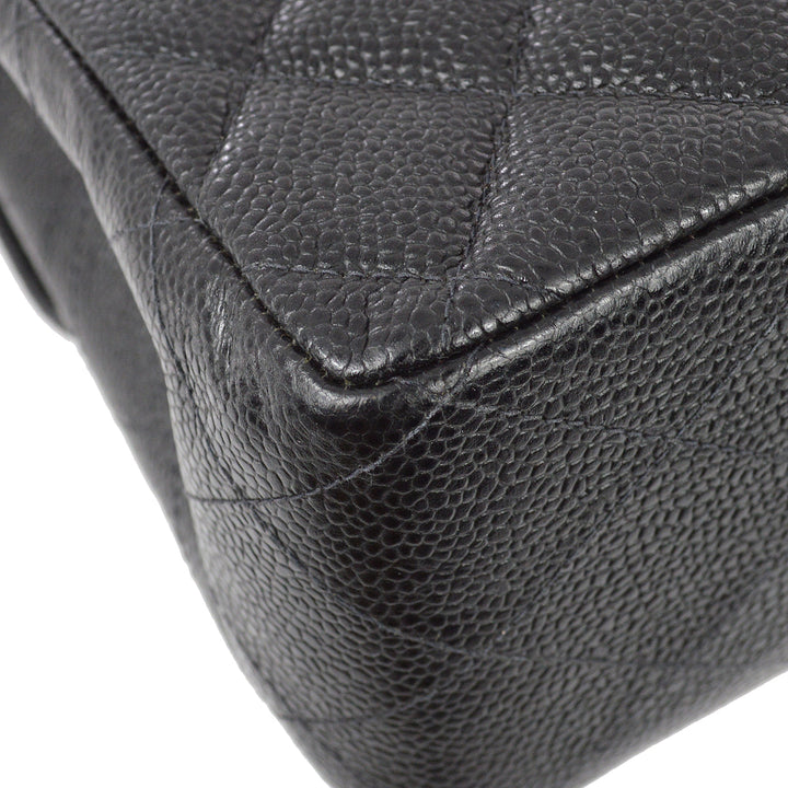 Top Quality Chanel Black Caviar Jumbo Classic Flap Shoulder Bag