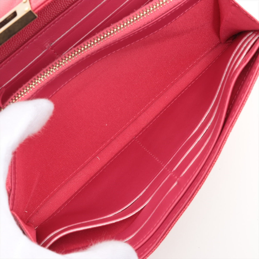Top Quality Chanel Coco Caviar S Wallet Pink Gold