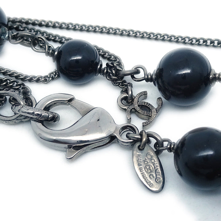 Top Quality Chanel CC Necklace Black 10C