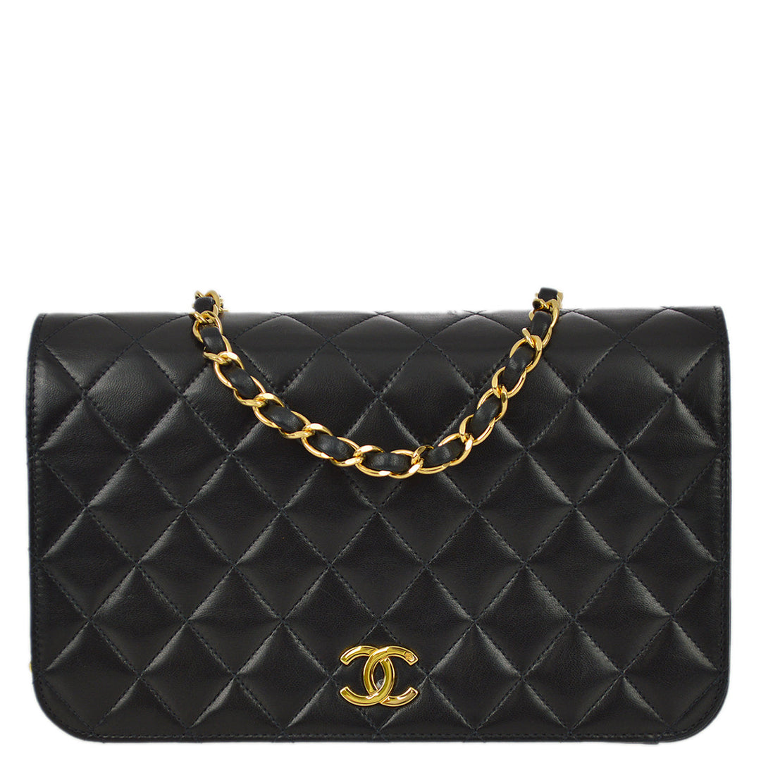 Top Quality Chanel 1997-1999 Lambskin Pushlock Small Full Flap Bag
