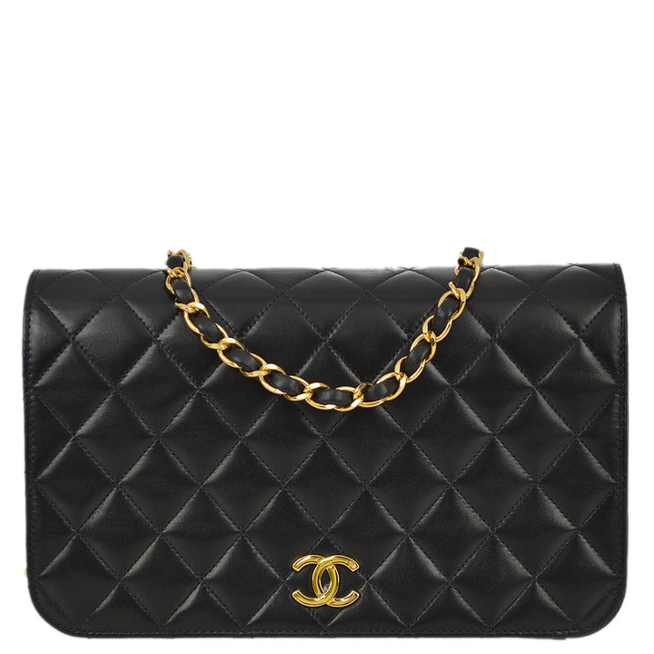 Top Quality Chanel 1997-1999 Lambskin Pushlock Small Full Flap Bag