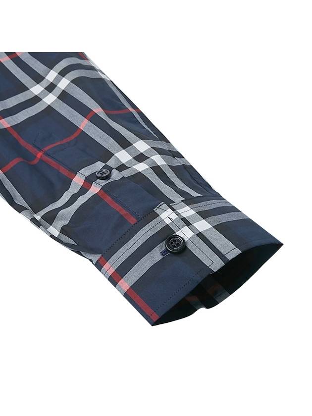 Burberry Men's Vintage Check Long Sleeve Shirt Navy