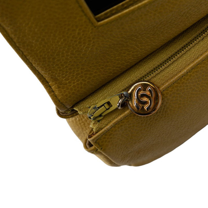 Top Quality Chanel Cocomark Porch Yellow Caviar   Chanel