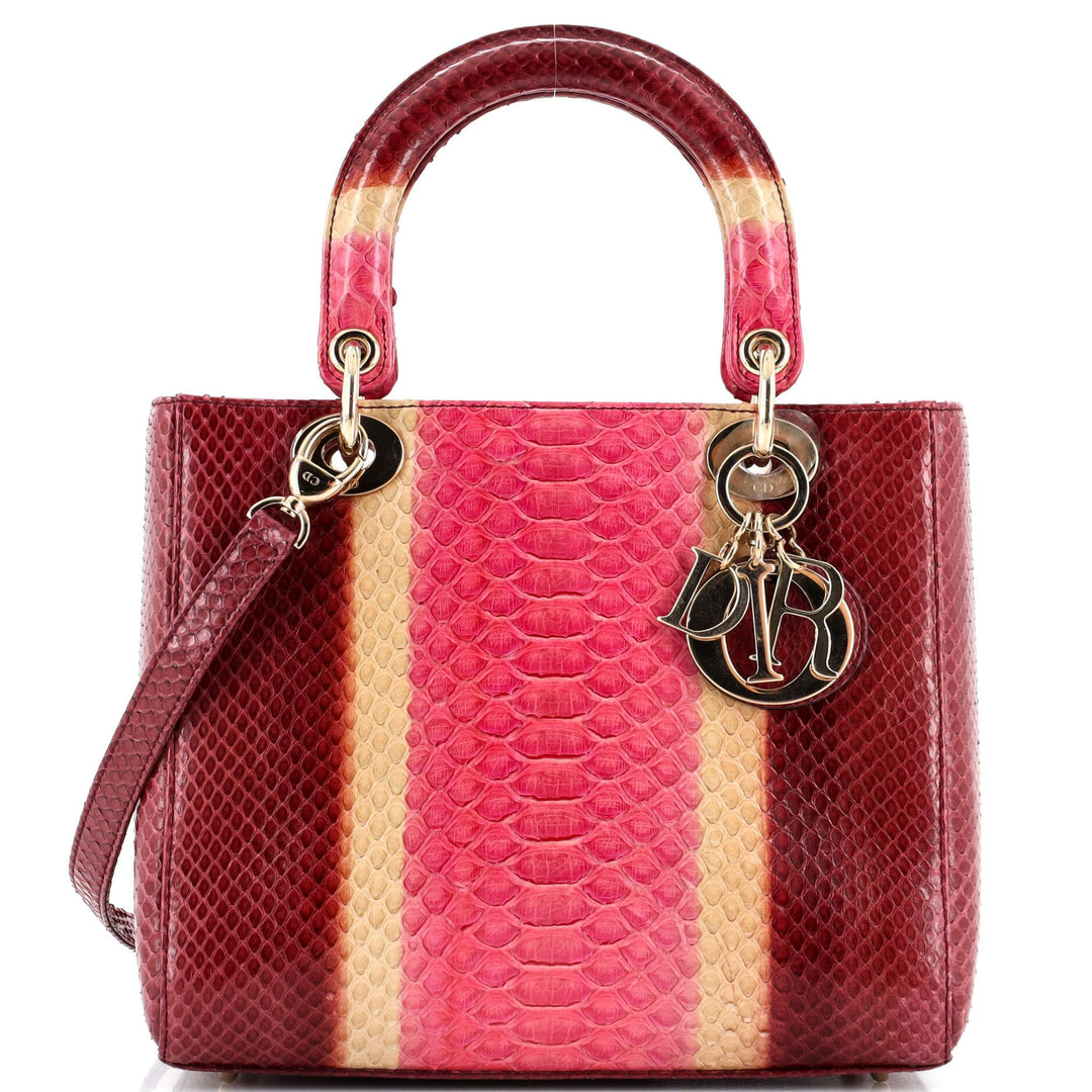 Top quality Dior Lady Top quality Dior Bag Python Medium