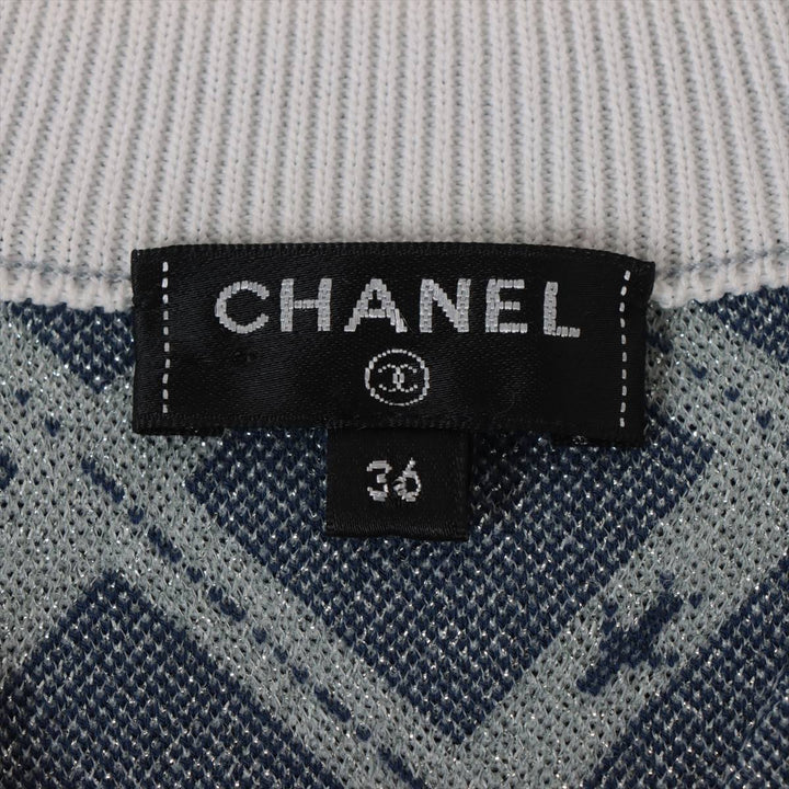 Top Quality Chanel Coco P54 Cotton x Polyester s 36  Blue