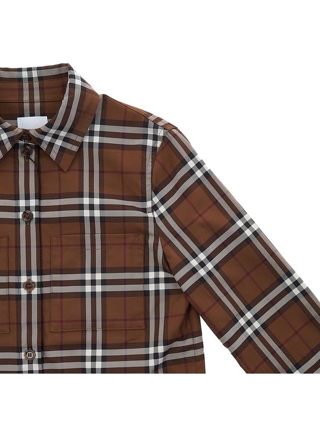 Burberry Vintage Check Cotton Long Sleeve Shirt Birch Brown