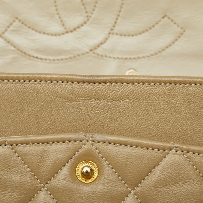 Top Quality Chanel Matrace 23 Cocomark Double Flap Gold  Chain houlder Bag Beige   CHANEL