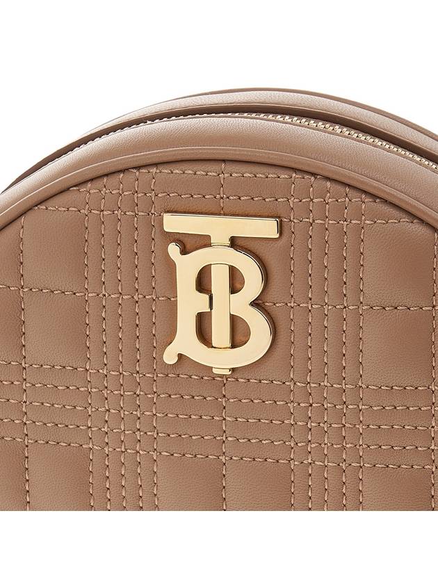 Burberry Louise Logo Quilted Cross Bag Beige