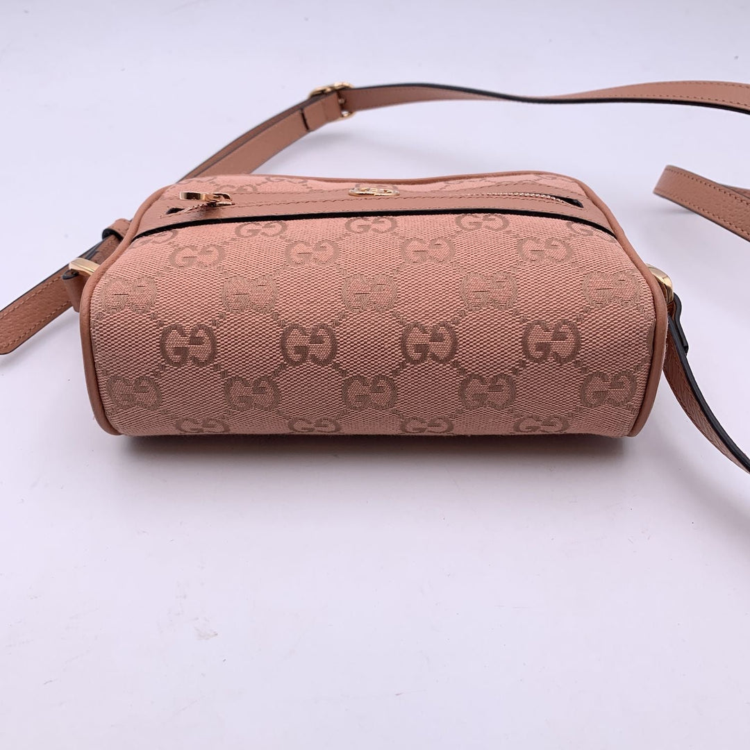 GUCCI Pink Monogram Canvas Mini Ophidia Crossbody Bag