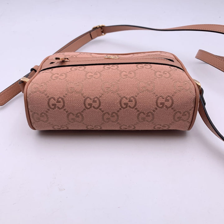 GUCCI Pink Monogram Canvas Mini Ophidia Crossbody Bag