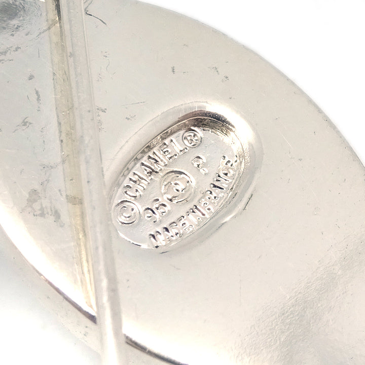 Top Quality Chanel Turnlock Brooch Pin Silver Large 96P