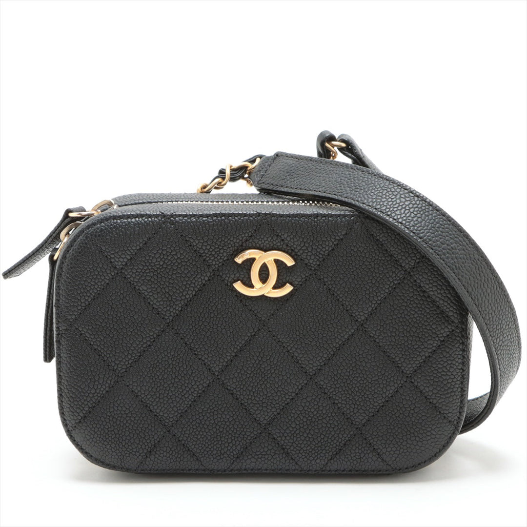 Top Quality Chanel Matrasse Cavia S Waist Pouch Black Gold  28th