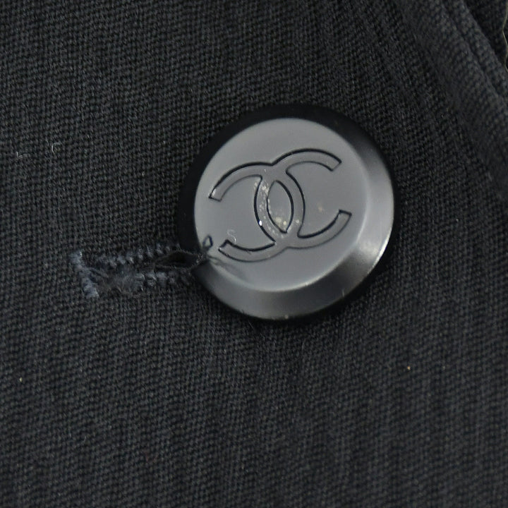 Top Quality Chanel Double Breasted Jacket Black 98A #38