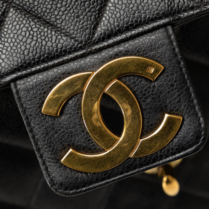 Top Quality Chanel Top Quality Chanel MATRESSE HANDBACK CABIAS SKIN BLACK LADY'S WORKSHOP