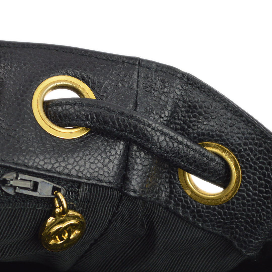 Top Quality Chanel Black Caviar Triple CC Backpack
