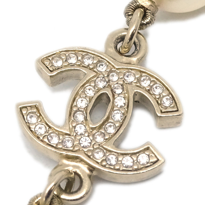 Top Quality Chanel Gold Chain Necklace Rhinestone