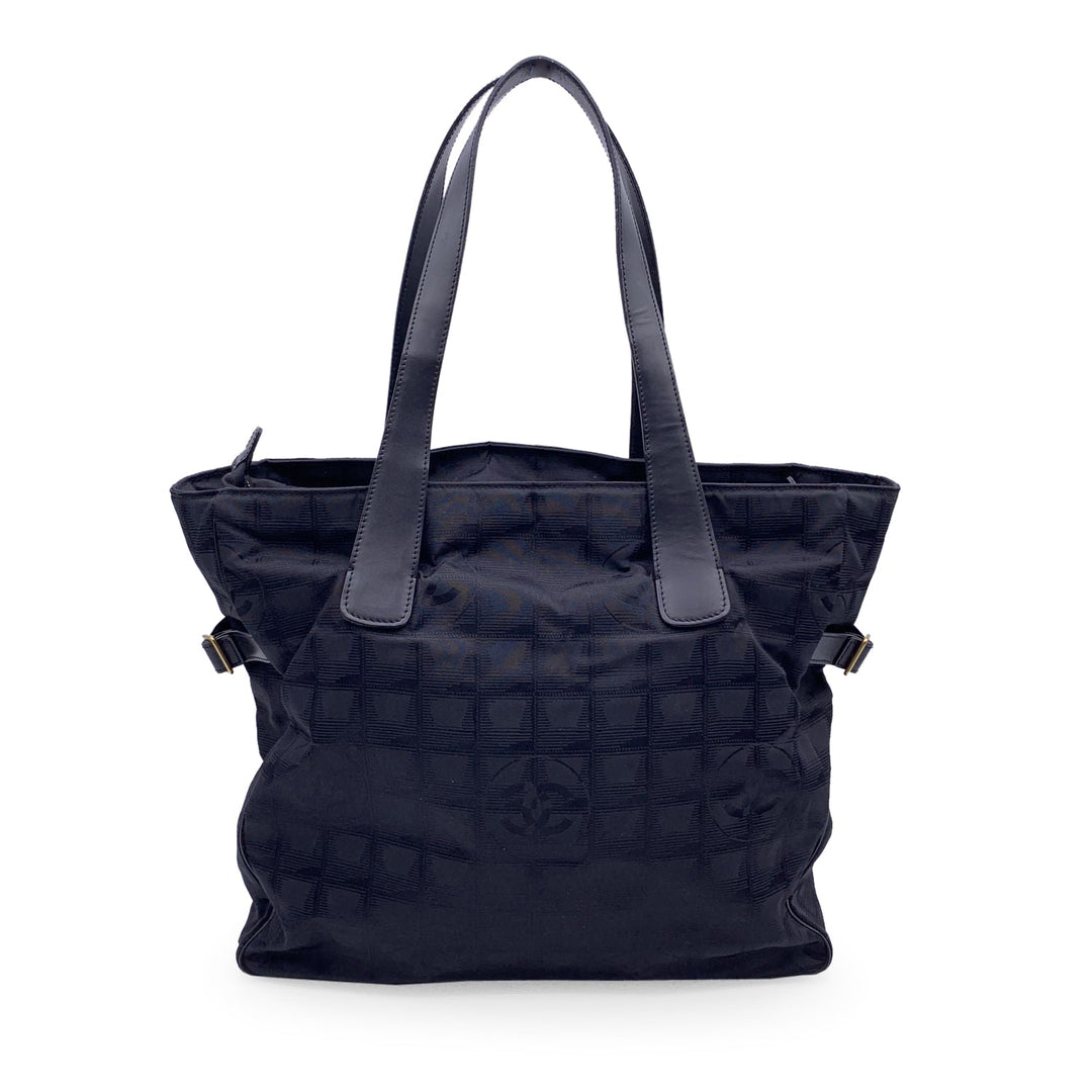 Chanel Black Nylon New Travel Line Tote Shoulder Bag 2000S