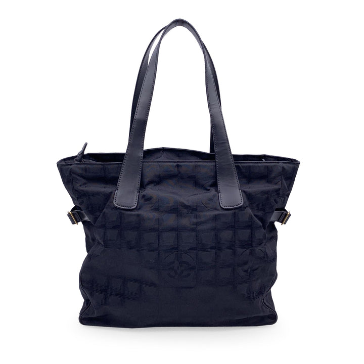 Chanel Black Nylon New Travel Line Tote Shoulder Bag 2000S