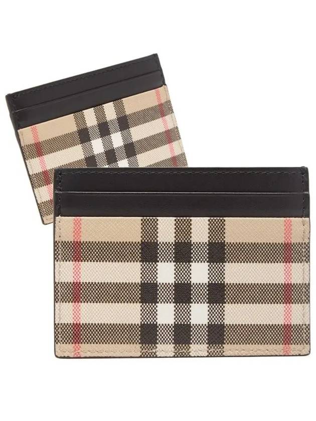 Burberry Men's Vintage Check Card Wallet Beige