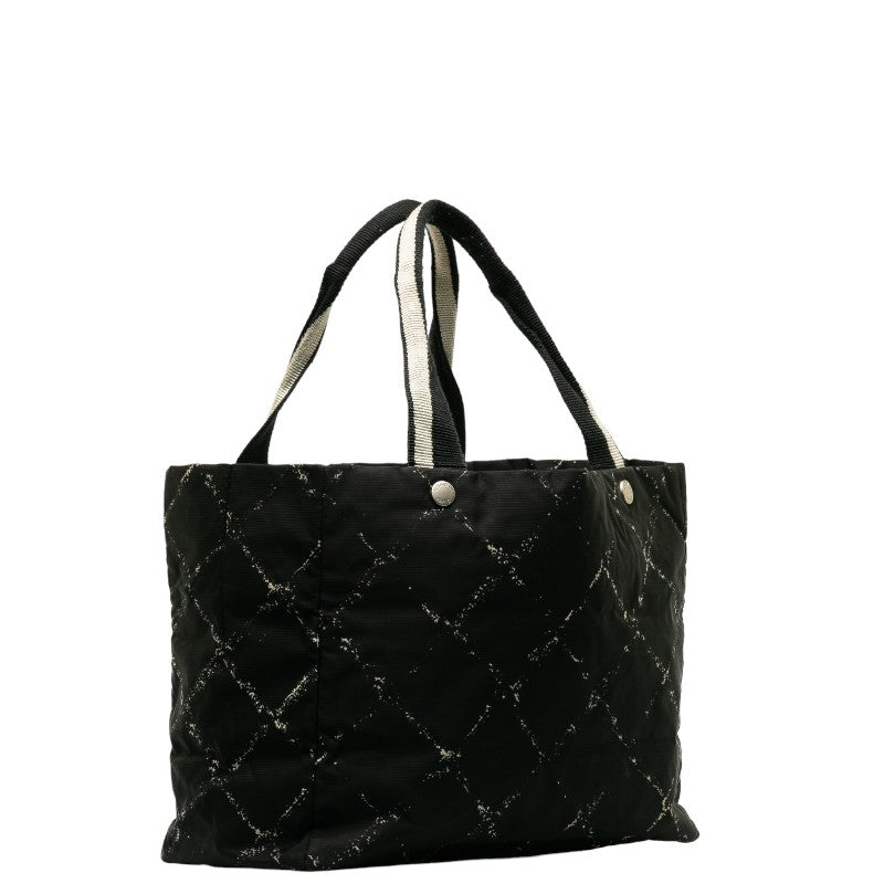 Top Quality Chanel Old Travel Line Tooth Tooth Bag Shoulder Bag Black Nylon Lady Chanel
