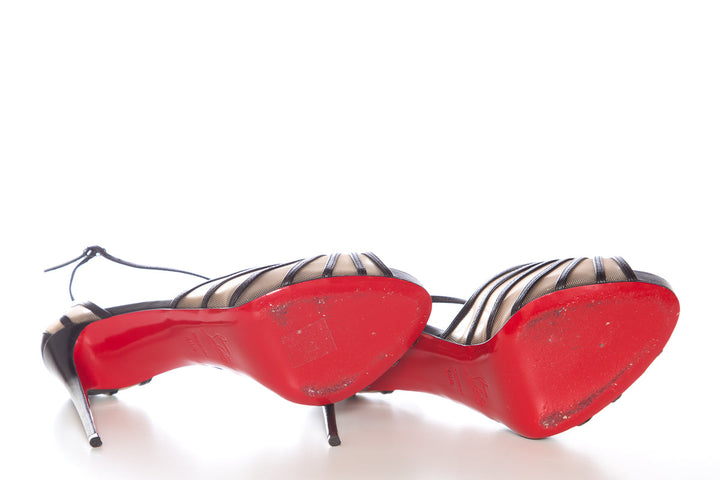 Christian Louboutin Filamenta 120 Black Stilettos SZ 40.5