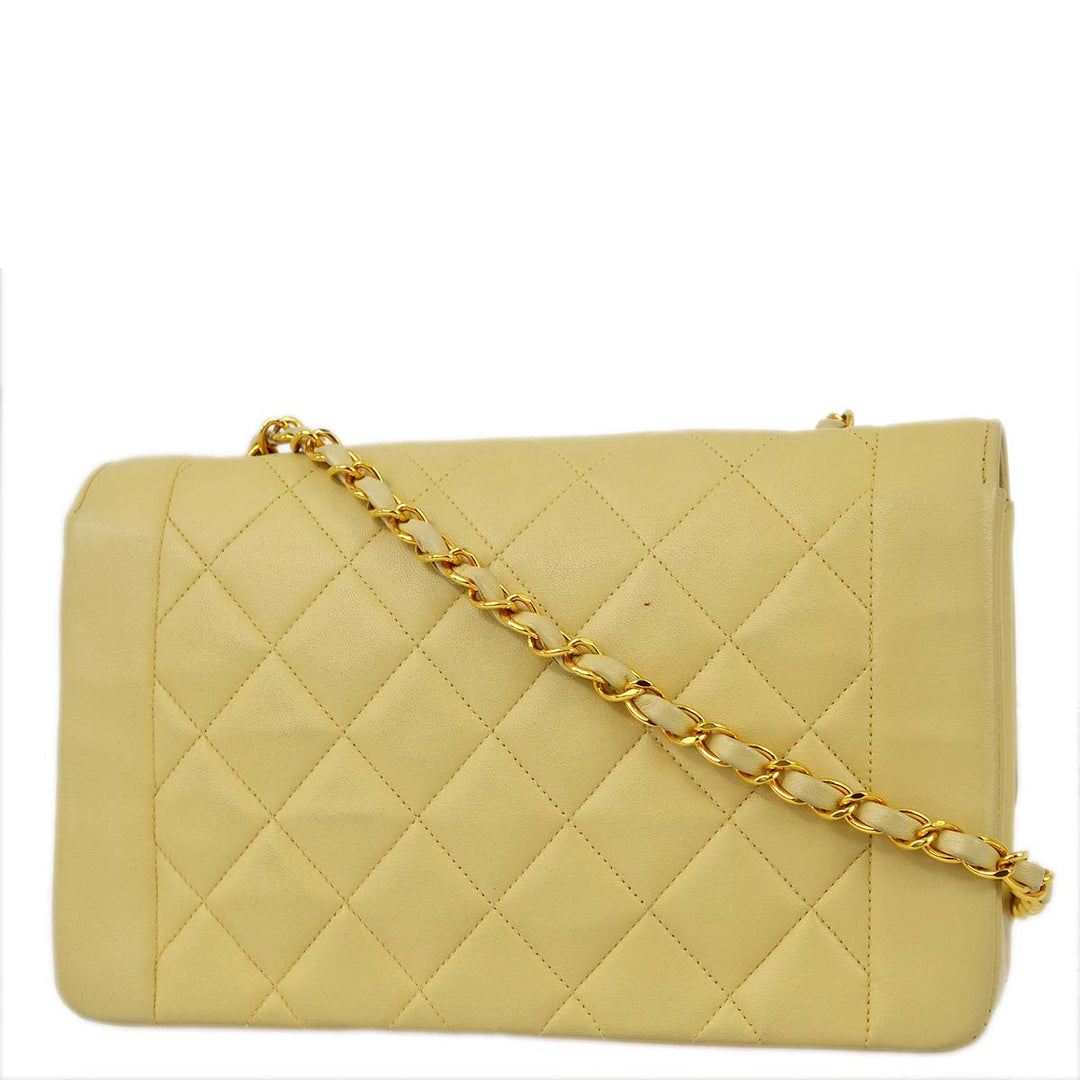 Top Quality Chanel Beige Lambskin Medium Diana Shoulder Bag