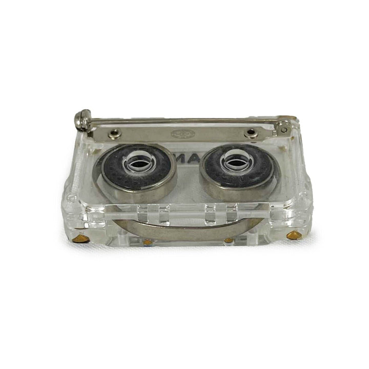 Chanel 04P '' Cassette Tape - Resin / Black Brooch