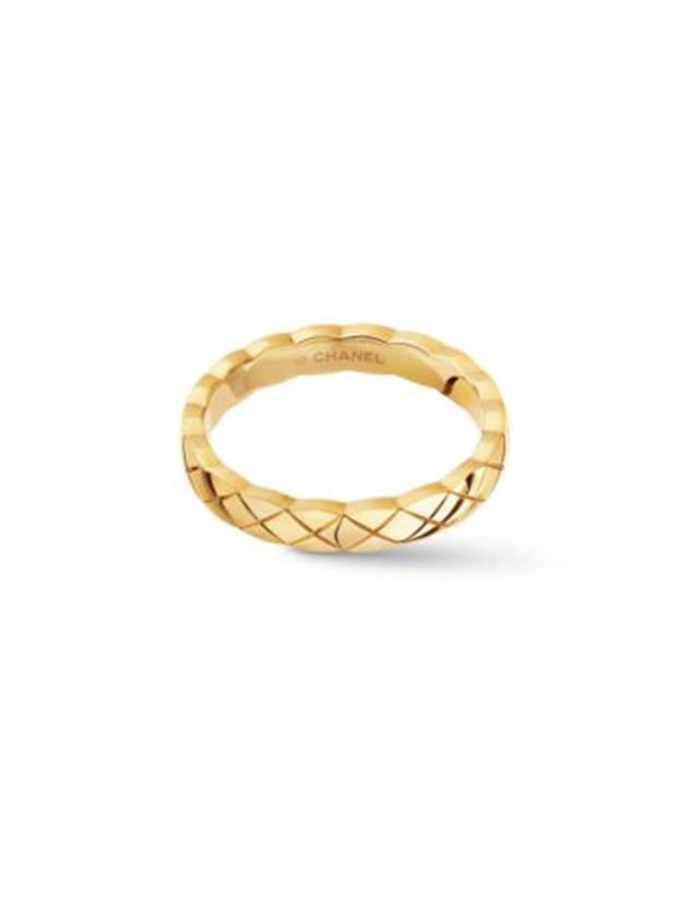 Coco Crush Quilted Motif Mini 18K Ring Gold Chanel