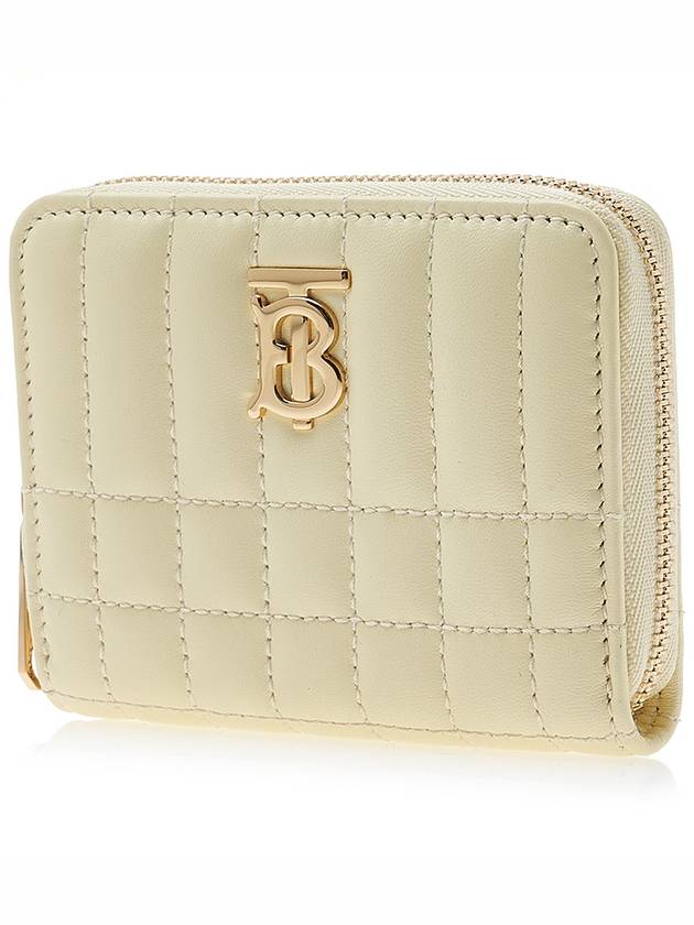 Burberry Quilted Leather Lola Zipper Card Wallet Yellow