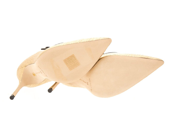 Manolo Blahnik Gold Foil Heels SZ 38