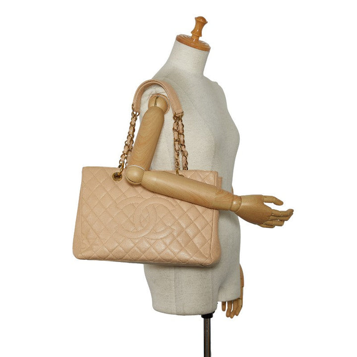 Top Quality Chanel Matrases Gold  Chain houlder Bag A50995 Beige Caviar S  CHANEL