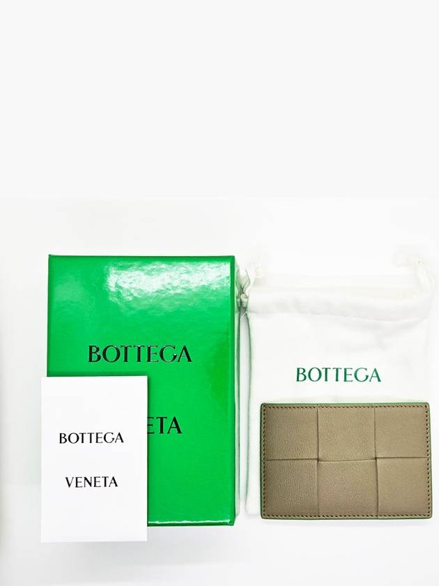 Bottega veneta Green Line Intrecciato Cassette Card Wallet Taupe