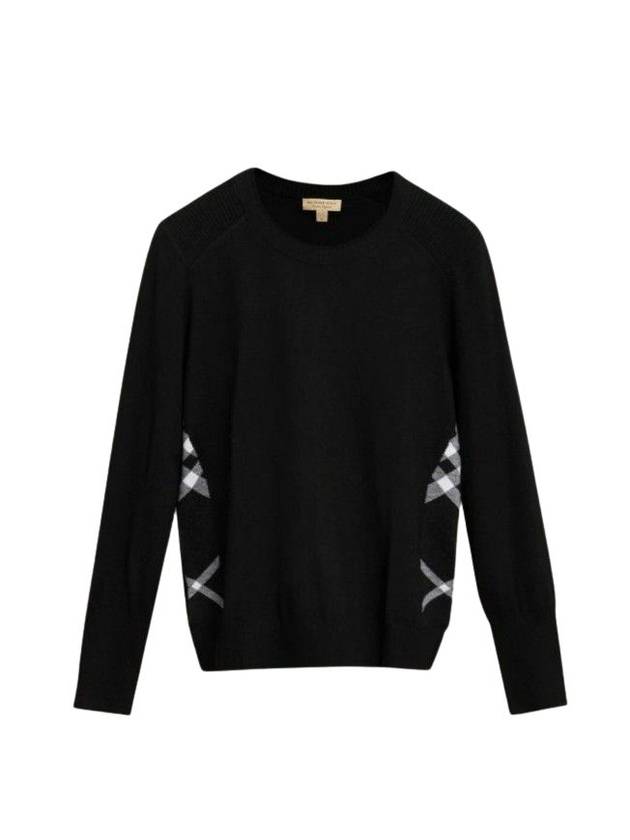 Burberry WoMen's Check Wool Knit Top Black