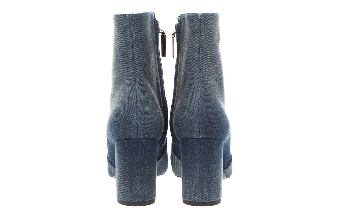 Saint Laurent Denim Heel Booties SZ 38