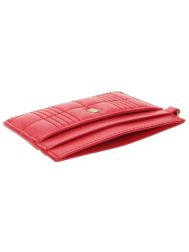 Burberry TB Quilted Card Wallet Red