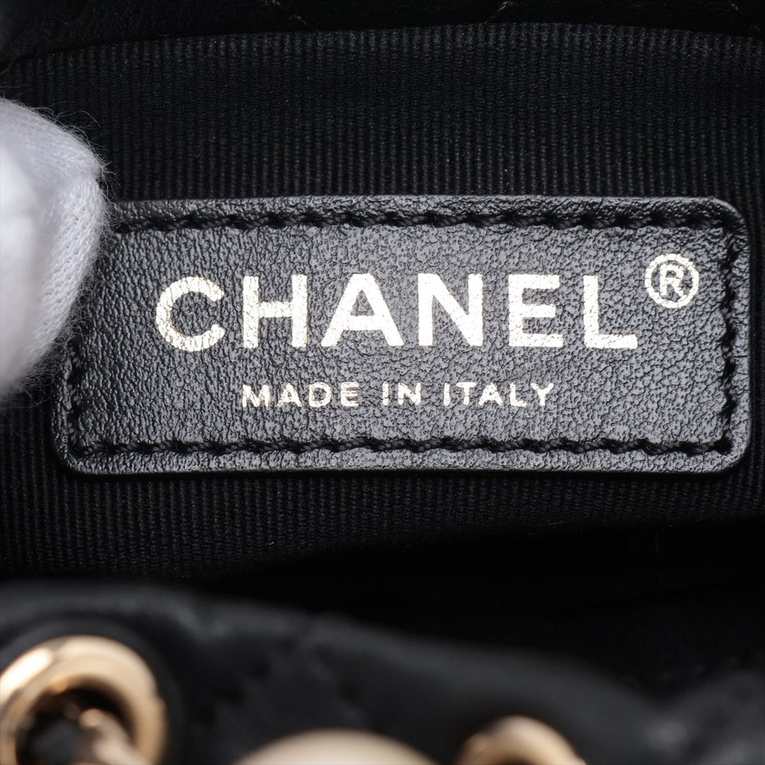 Top Quality Chanel Matrasse  Handle Shoulder Bag Pearl Black G  31st AS2518