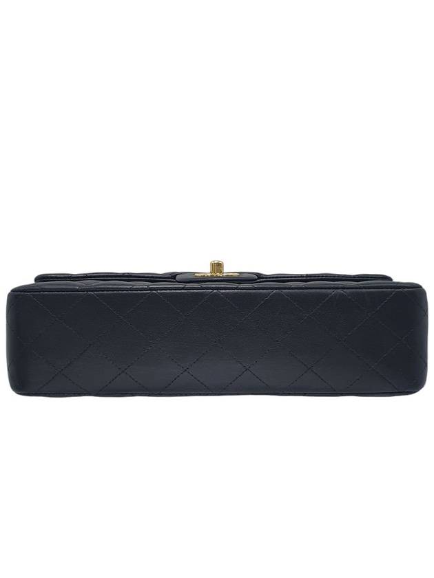 A01112 Black Lambskin Gold Classic Medium Chain Shoulder Bag Chanel