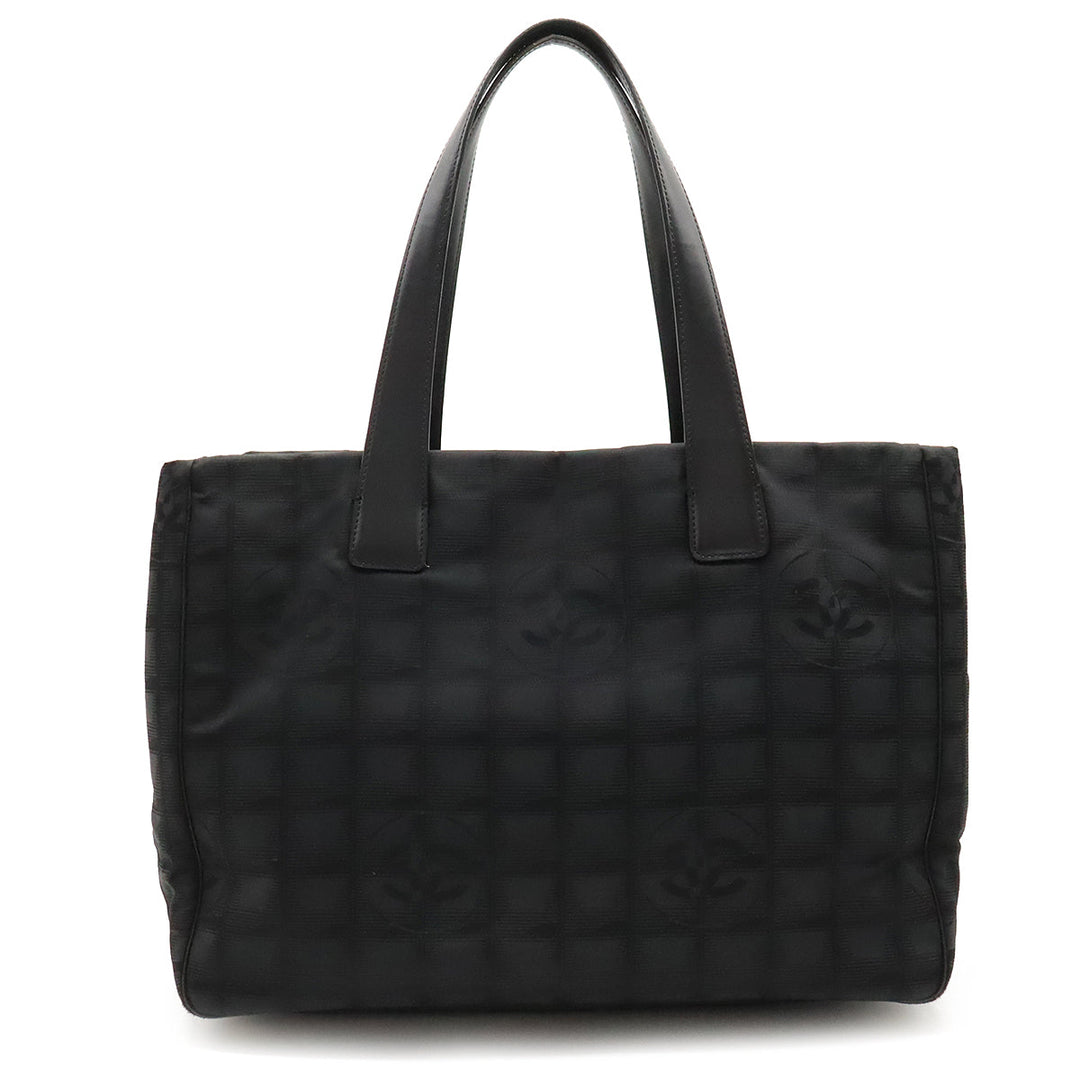 Top Quality Chanel NEW LABEL LINE TOUTE MM TOUTE BAG Nylon Jaguar Black Black Gold  A15991