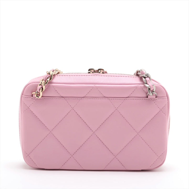 Top Quality Chanel 19  Chain Shoulder Bag Pink G x Silver Gold AP2728