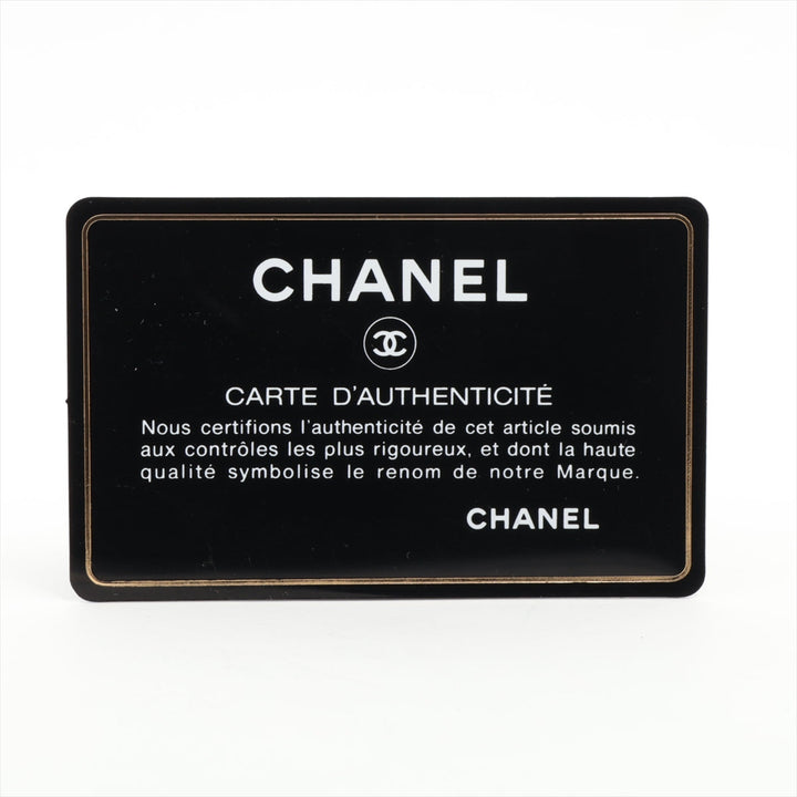 Top Quality Chanel Coco Charm Leather x Stalls Round  Wallet Black Gold