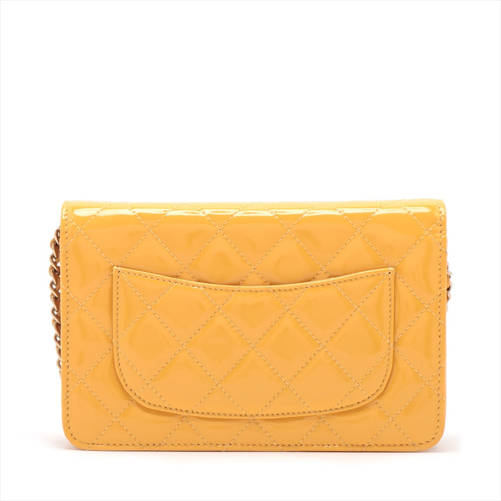 Top Quality Chanel Wallet on Chain in Patent Yellow
