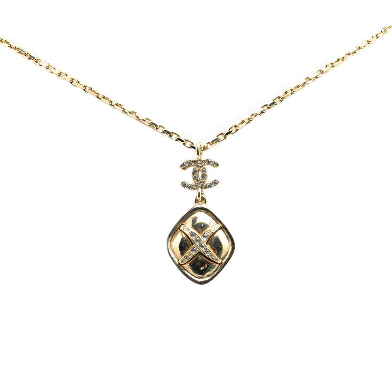 Top Quality Chanel Rhinestone Necklace Gold Plated