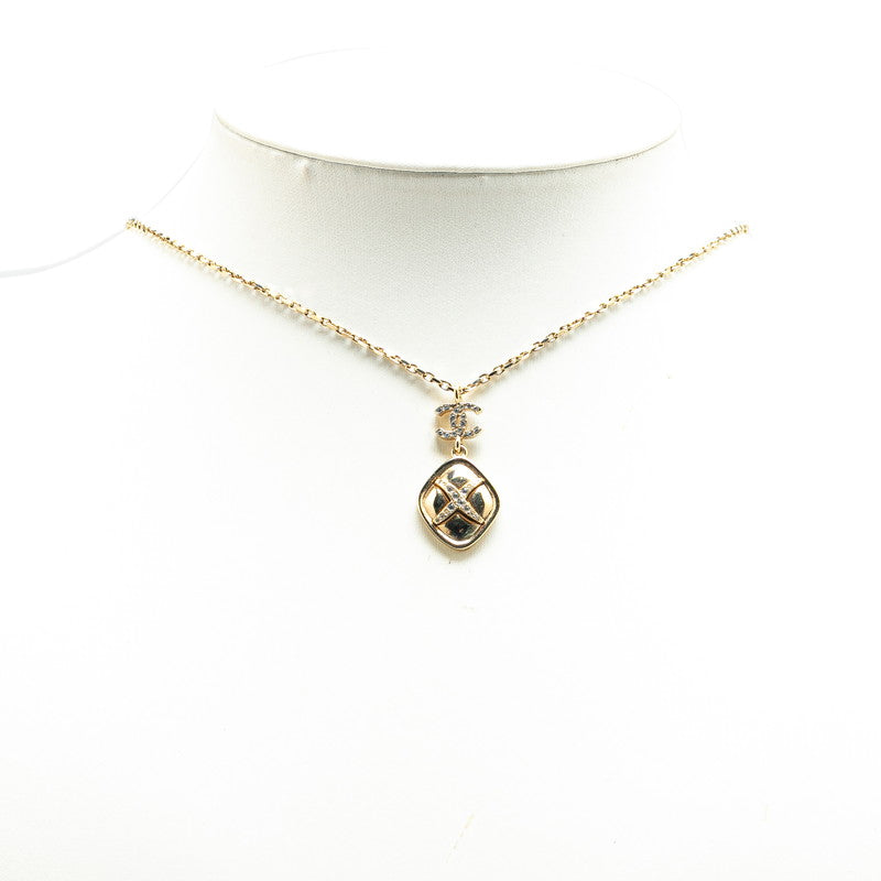 Top Quality Chanel Rhinestone Necklace Gold Plated
