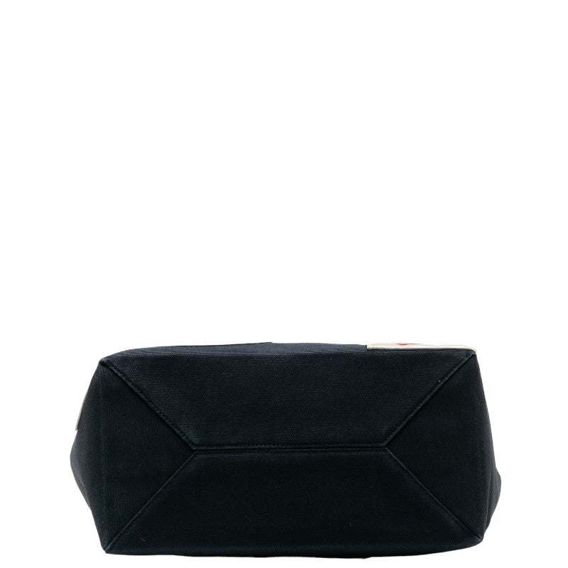 Top Quality Chanel No.5 Chain Tote Bag Navy Multicolor Canvas Leather Women's