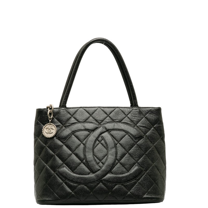 Top Quality Chanel Medaillon Handbag Tote Bag Black Caviar