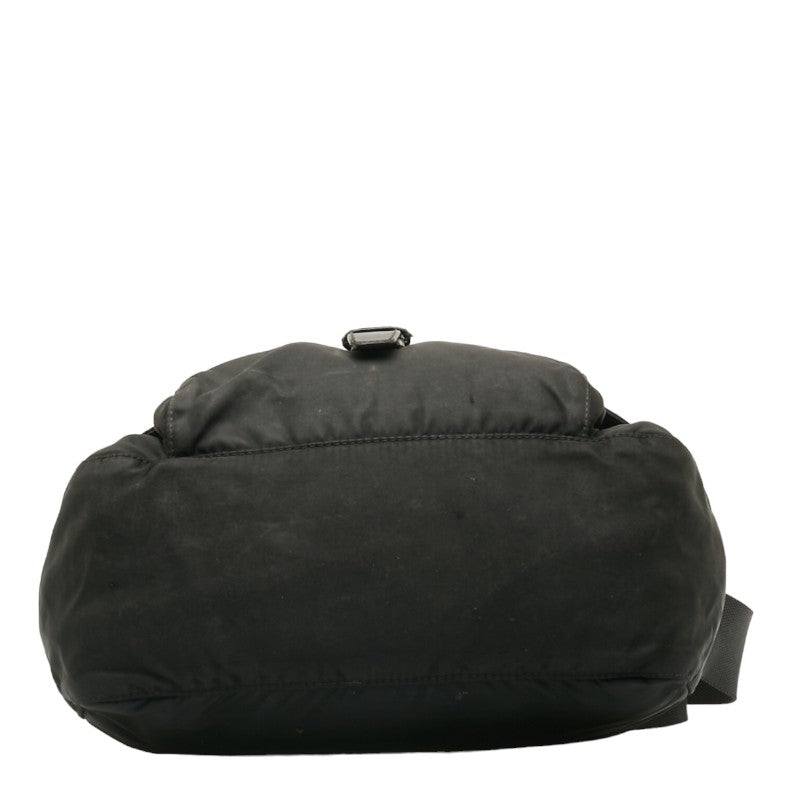 Prada Nylon Leather Shoulder Bag Black