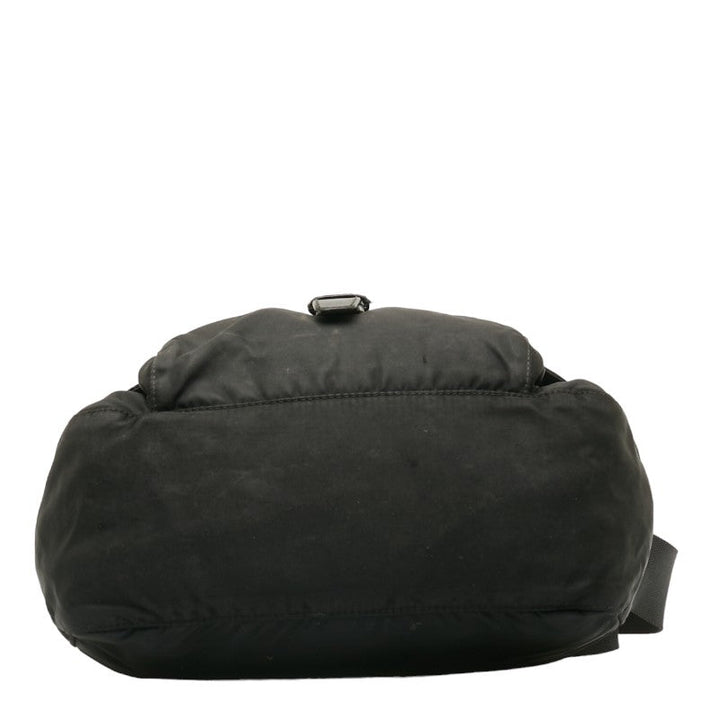 Prada Nylon Leather Shoulder Bag Black