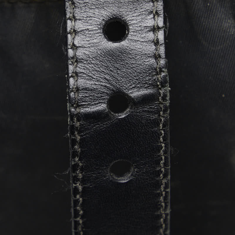 Prada Nylon Leather Shoulder Bag Black