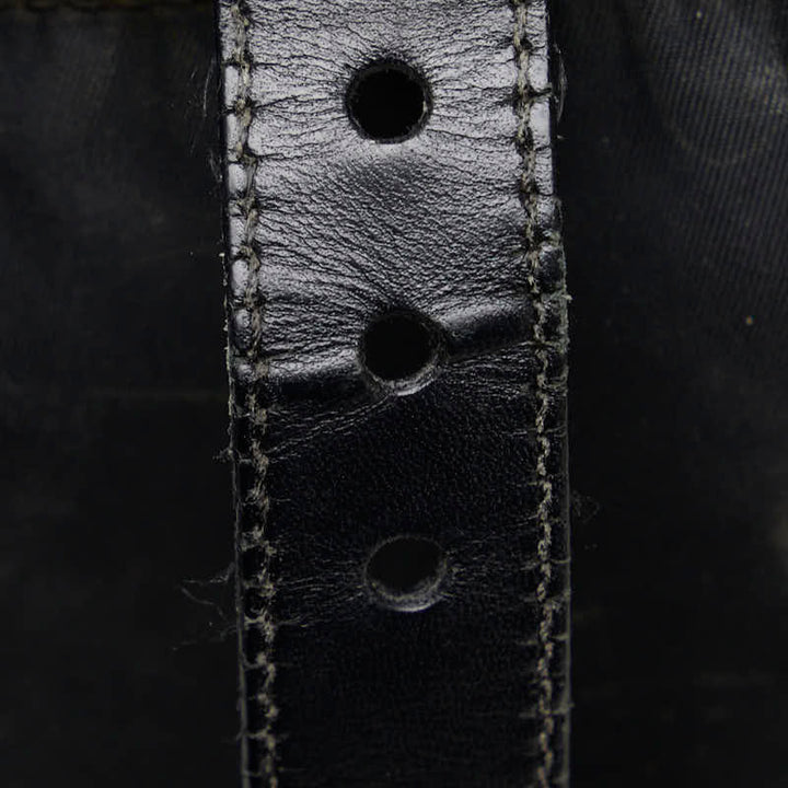 Prada Nylon Leather Shoulder Bag Black